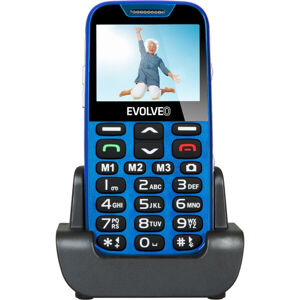 EVOLVEO EasyPhone XD s nabíjacím stojanom modrý