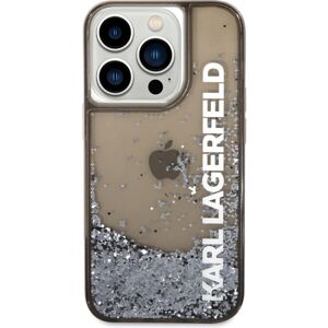 Karl Lagerfeld Translucent Liquid Glitter kryt iPhone 14 Pro Max čierny