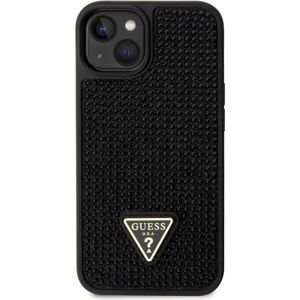 Guess Rhinestones Triangle Metal Logo Kryt pre iPhone 14 Black