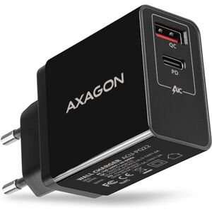 AXAGON ACUPQ22 PD a QUICK nabíjačka do siete 2x port QC3.0/AFC/FCP + PD typeC 22W
