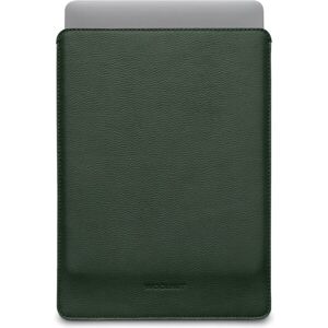 Woolnut kožené Sleeve púzdro pre 14" MacBook Pro tmavo zelené