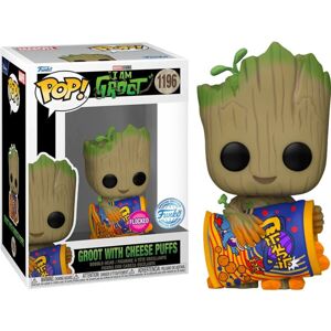 Funko POP! #1196 Marvel: I Am Groot - Groot w/Cheese Puffs (Flocked)