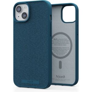 NJORD Fabric MagSafe kryt iPhone 15 Plus tmavomodrý