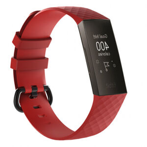 BStrap Silicone Diamond (Small) remienok na Fitbit Charge 3 / 4, red (SFI008C03)
