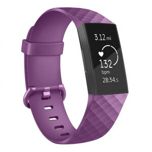 BStrap Silicone Diamond (Large) remienok na Fitbit Charge 3 / 4, purple (SFI008C17)