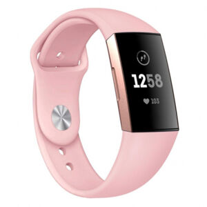 BStrap Silicone (Small) remienok na Fitbit Charge 3 / 4, sand pink (SFI007C05)
