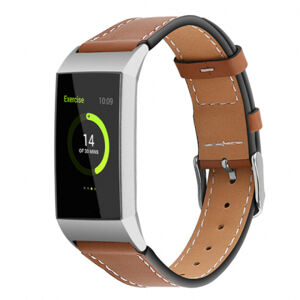 BStrap Leather Italy (Small) remienok na Fitbit Charge 3 / 4, Coffee (SFI006C03)