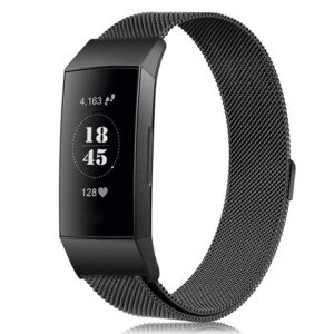 BStrap Milanese (Large) remienok na Fitbit Charge 3 / 4, black (SFI005C04)