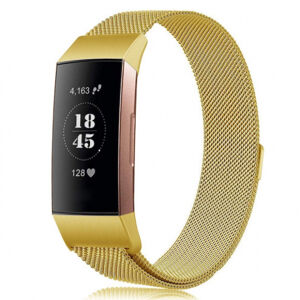 BStrap Milanese (Large) remienok na Fitbit Charge 3 / 4, gold (SFI005C06)
