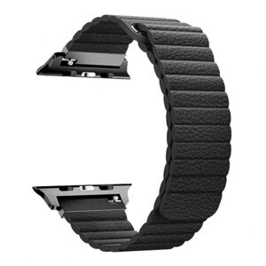BStrap Leather Loop remienok na Apple Watch 38/40/41mm, Black (SAP010C02)