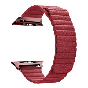 BStrap Leather Loop remienok na Apple Watch 38/40/41mm, Red (SAP010C04)