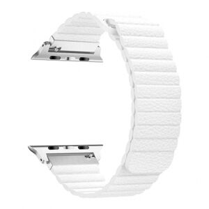 BStrap Leather Loop remienok na Apple Watch 38/40/41mm, White (SAP010C05)