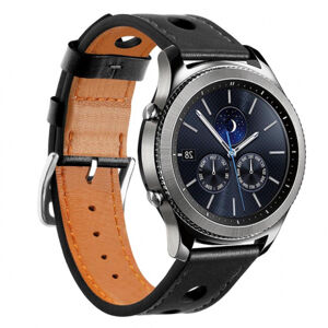 BStrap Leather Italy remienok na Huawei Watch GT 42mm, black (SSG009C0102)