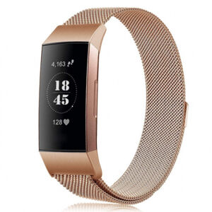 BStrap Milanese (Small) remienok na Fitbit Charge 3 / 4, rose gold (SFI005C07)