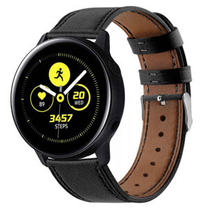 BStrap Leather Italy remienok na Samsung Galaxy Watch 3 41mm, black (SSG012C0101)