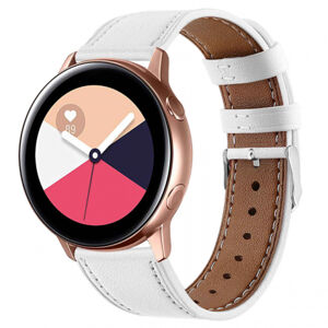 Bstrap Leather Italy remienok na Samsung Galaxy Watch Active 2 40/44mm, white (SSG012C02)