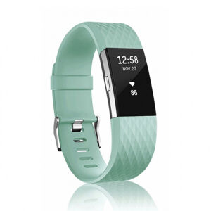 BStrap Silicone Diamond (Small) remienok na Fitbit Charge 2, light teal (SFI002C33)