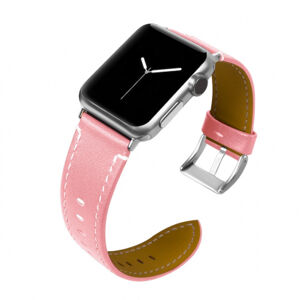BStrap Leather Italy remienok na Apple Watch 42/44/45mm, Pink (SAP001C07)