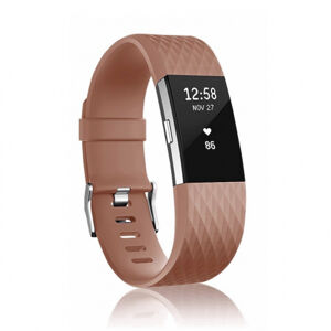 BStrap Silicone Diamond (Small) remienok na Fitbit Charge 2, brown (SFI002C18)