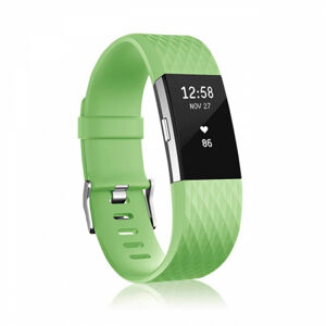 BStrap Silicone Diamond (Small) remienok na Fitbit Charge 2, green (SFI002C23)