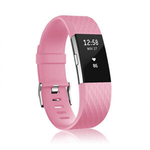 BStrap Silicone Diamond (Large) remienok na Fitbit Charge 2, pink (SFI002C11)