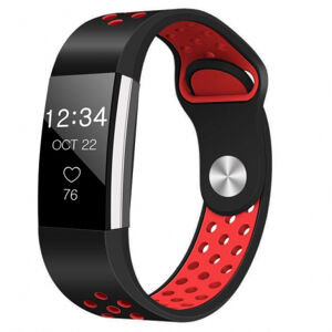 BStrap Silicone Sport (Small) remienok na Fitbit Charge 2, black/red (SFI003C07)