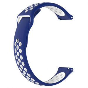BStrap Silicone Sport remienok na Samsung Galaxy Watch 3 41mm, blue/white (SXI001C0501)