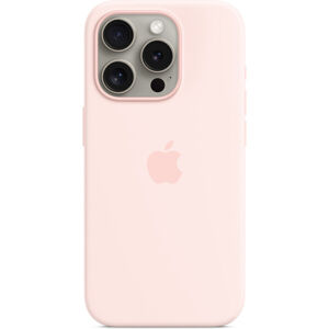 Apple silikínový kryt s MagSafe na iPhone 15 Pro svetlo ružový