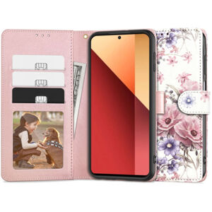 Tech-Protect Wallet knižkové puzdro na Xiaomi Redmi Note 13 Pro 4G, blossom flower