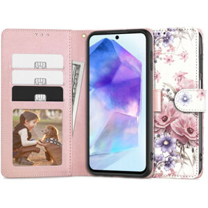 Tech-Protect Wallet knižkové puzdro na Samsung Galaxy A55 5G, blossom flower