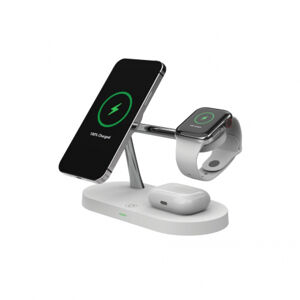 Tech-Protect A14 MagSafe bezdrôtová nabíjačka na iPhone / AirPods / Apple Watch, biela