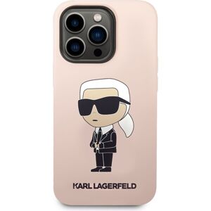 Karl Lagerfeld Liquid Silicone Ikonik NFT kryt iPhone 14 Pro Max ružový