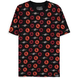 Tričko Naruto Shippuden - All-Over Print čierne XL