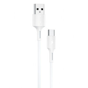 WK Design YouPin kábel USB / USB-C 3A 1m, biely (WDC-136a)