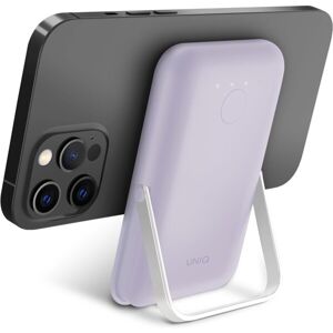 UNIQ HOVEO MAGNETIC FAST WIRELESS USB-C PD POWER BANK WITH STAND 5000MAH - LILAC (LAVENDER)