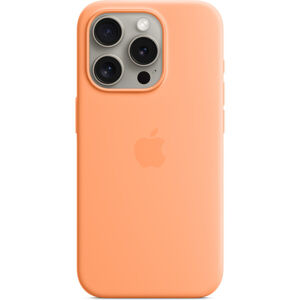 Apple silikínový kryt s MagSafe na iPhone 15 Pro sorbetovo oranžová