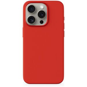 Epico Mag+ Silicone Case iPhone 15 Pro Max (Ultra) kompatibilný s MagSafe tmavo červený