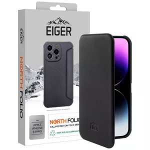Púzdro Eiger North Folio Case for Apple iPhone 14 Pro in Black