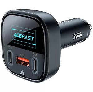 Nabíjačka do auta Car Charger Acefast B5, 101W, 2x USB-C + USB, OLED (black)