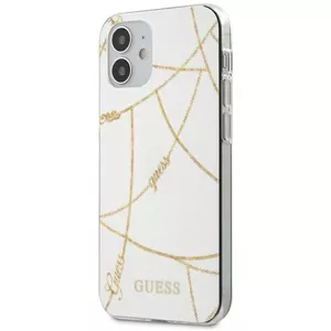 Kryt Guess GUHCP12SPCUCHWH iPhone 12 mini 5,4" white hardcase Gold Chain Collection (GUHCP12SPCUCHWH)