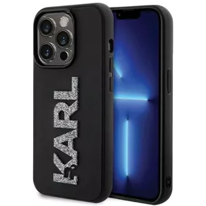 Kryt Karl Lagerfeld KLHCP15L3DMBKCK iPhone 15 Pro 6.1" black hardcase 3D Rubber Glitter Logo (KLHCP15L3DMBKCK)