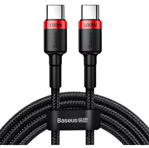 Kábel Baseus Cafule PD2.0 100W flash charging USB For Type-C cable (20V 5A)2m Red+Black