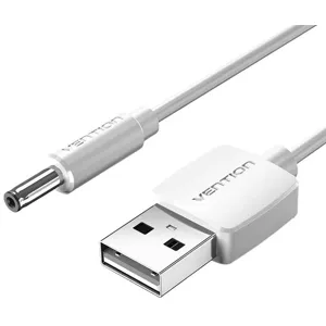 Kábel Vention Power Cable USB 2.0 to DC 3.5mm Barrel Jack 5V CEXWD 0,5m (white)