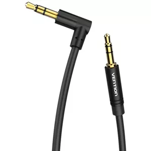 Kábel Vention 3.5mm Male to 90° Male Audio Cable 1m BAKBF-T Black