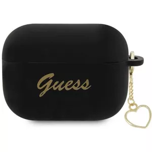Púzdro Guess AirPods Pro 2 cover black Silicone Charm Heart Collection (GUAP2LSCHSK)