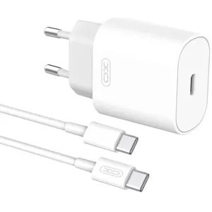 Nabíjačka Wall Charger with + USB-C Cable XO L91EU 25W (white) (6920680808397)