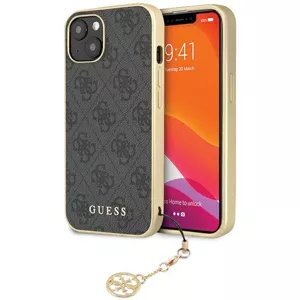 Kryt Guess iPhone 14 6.1" grey hardcase 4G Charms Collection (GUHCP14SGF4GGR)