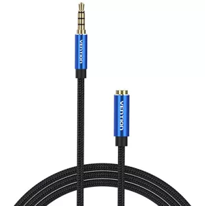 Kábel Vention TRRS 3.5mm Male to 3.5mm Female Audio Extender 2m BHCLH Blue