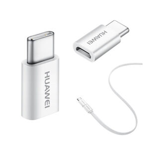 Adaptér Huawei AP52 z micro-USB na USB typ-C biely