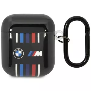 Púzdro BMW AirPods 1/2 cover Black Multiple Colored Lines (BMA222SWTK)